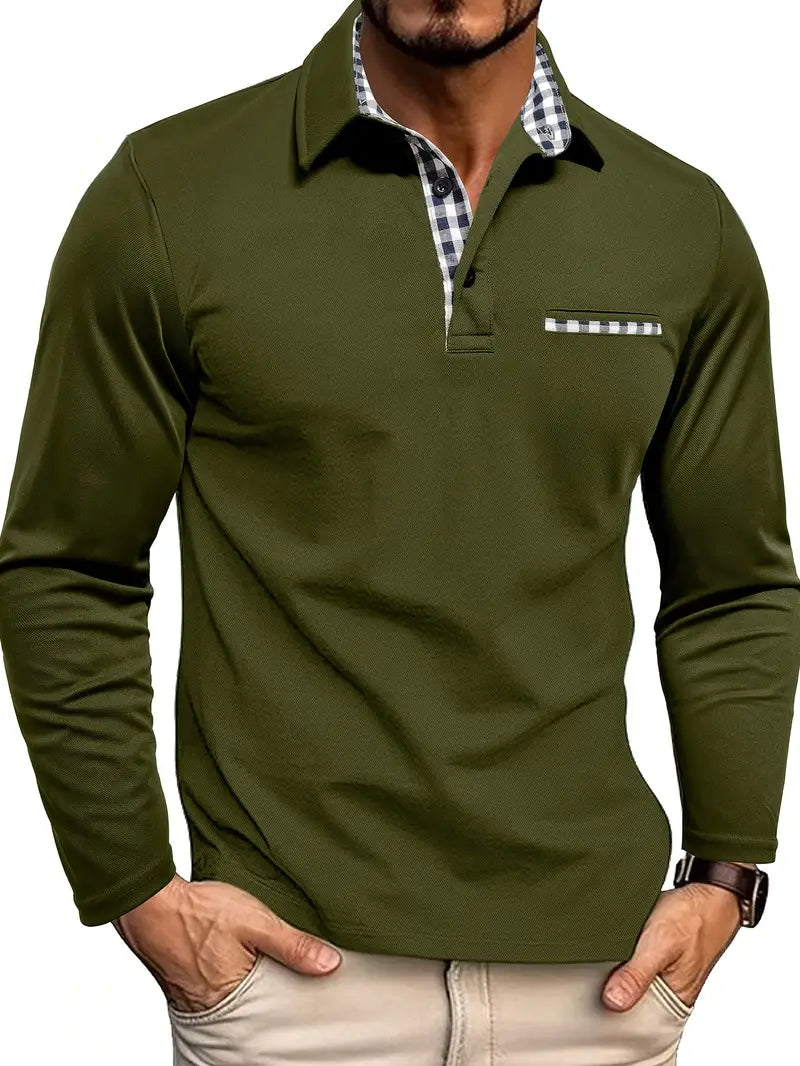 Luke | Tailored Long Sleeve Polo