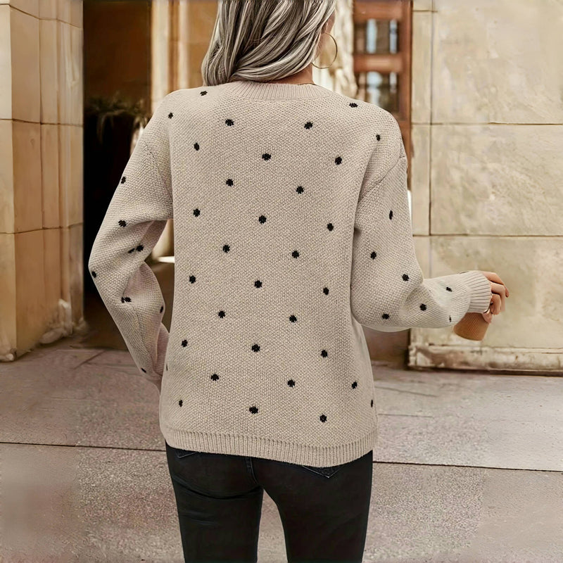 Nina | Polka Dot Knitted Sweater