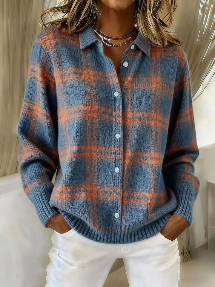 Victoria | Retro Check Pattern Jumper with Contrast