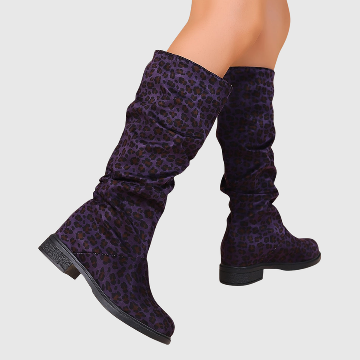 Leopard Mid-Calf Boots - View 7.0 | Avenly London