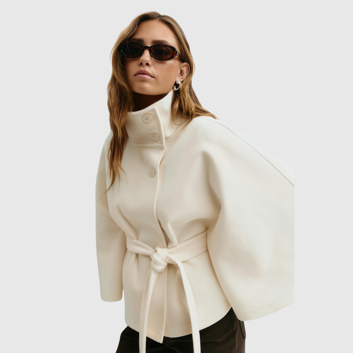 Belted Cape Jacket - View 11.0 | Avenly London