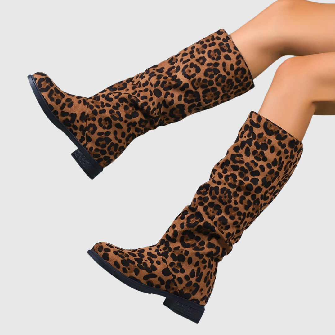 Leopard Mid-Calf Boots - View 2.0 | Avenly London