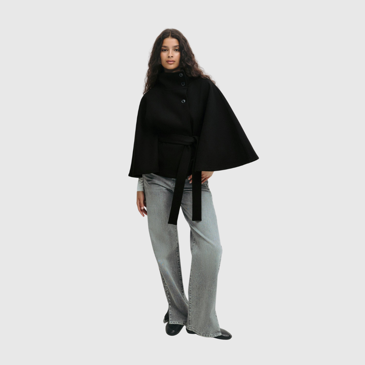 Belted Cape Jacket - View 8.0 | Avenly London