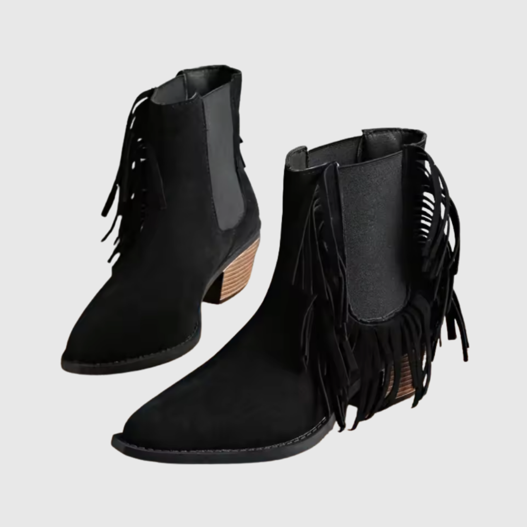 Fringe Suede Ankle Boots - View 4.0 | Avenly London