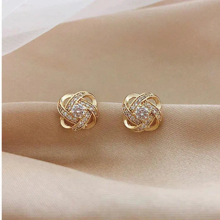 Floral Spiral Gold Earrings - View 4.0 | Avenly London