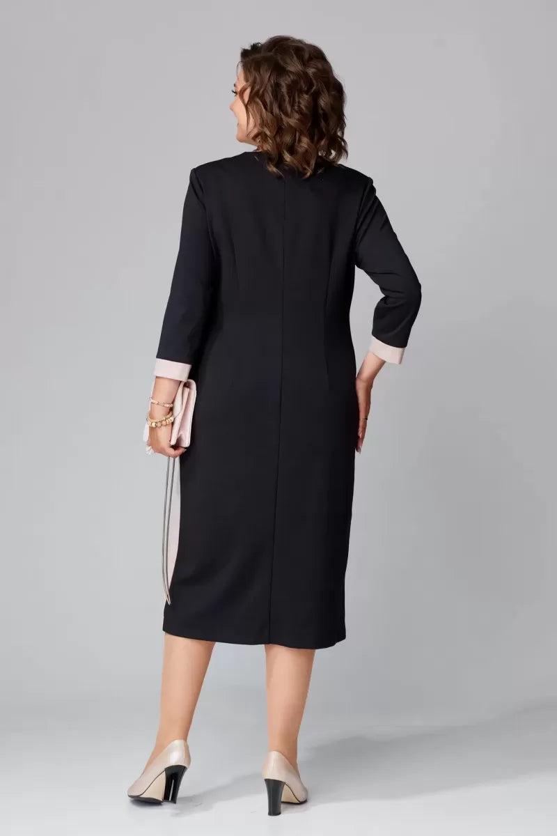 Fenna Grace | Elegant V-Neck Midi Dress - View 5.0 | Avenly London