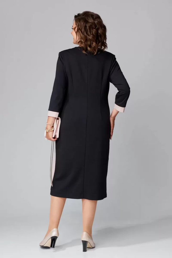 Fenna Grace | Elegant V-Neck Midi Dress - View 5.0 | Avenly London