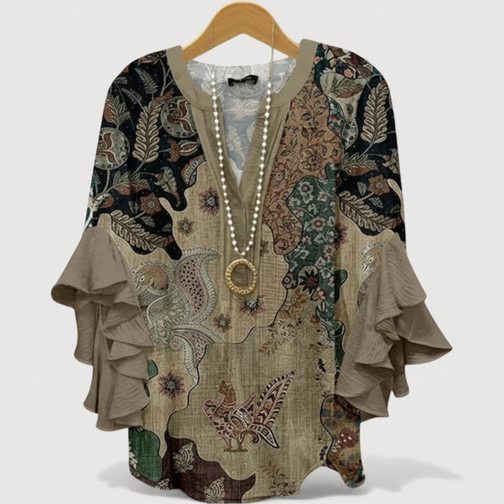 BOHO RUFFLE BLOUSE - View 1.0 | Avenly London