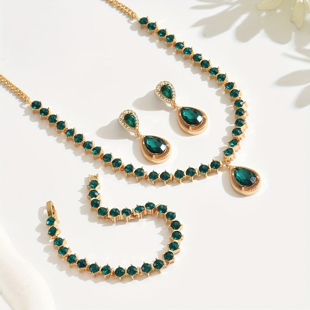 Elegant Geometric Crystal Jewelry Set - View 5.0 | Avenly London