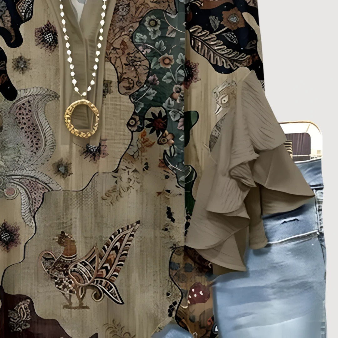 BOHO RUFFLE BLOUSE - View 3.0 | Avenly London