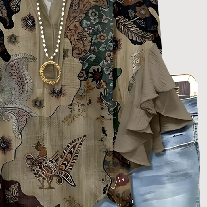 BOHO RUFFLE BLOUSE - View 3.0 | Avenly London