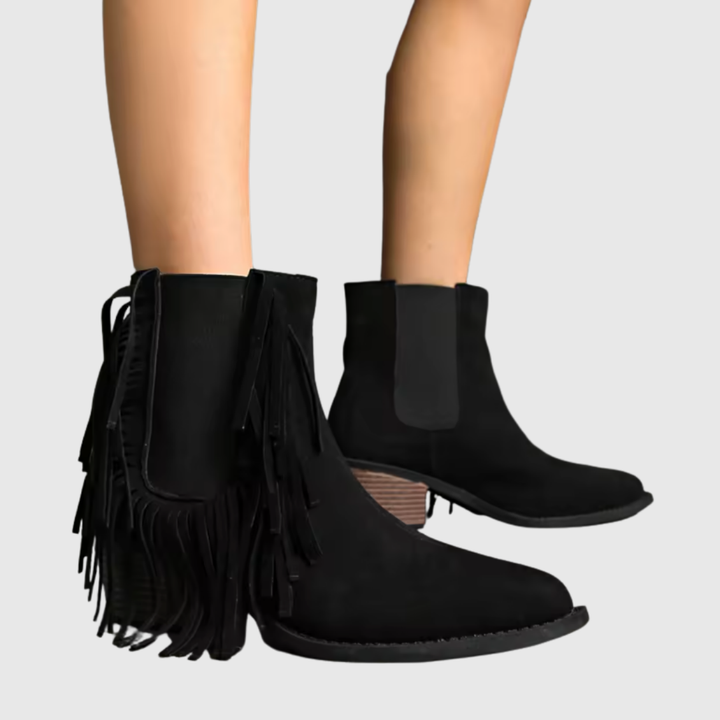 Fringe Suede Ankle Boots - View 2.0 | Avenly London