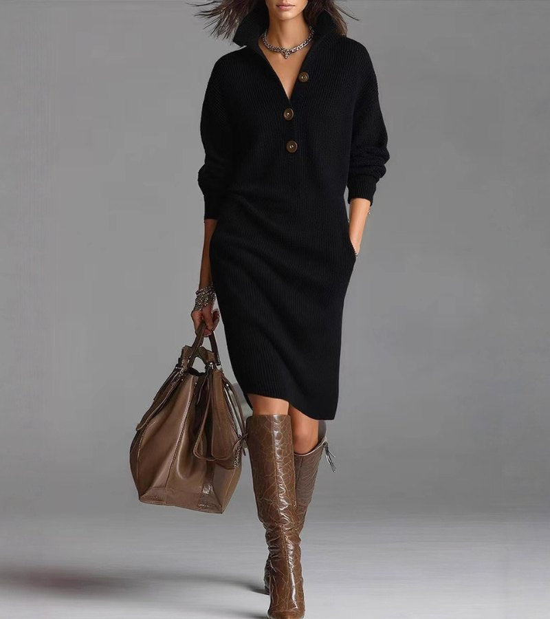 Warm Knit Dress, Elegant and Comfortable - View 6.0 | Avenly London