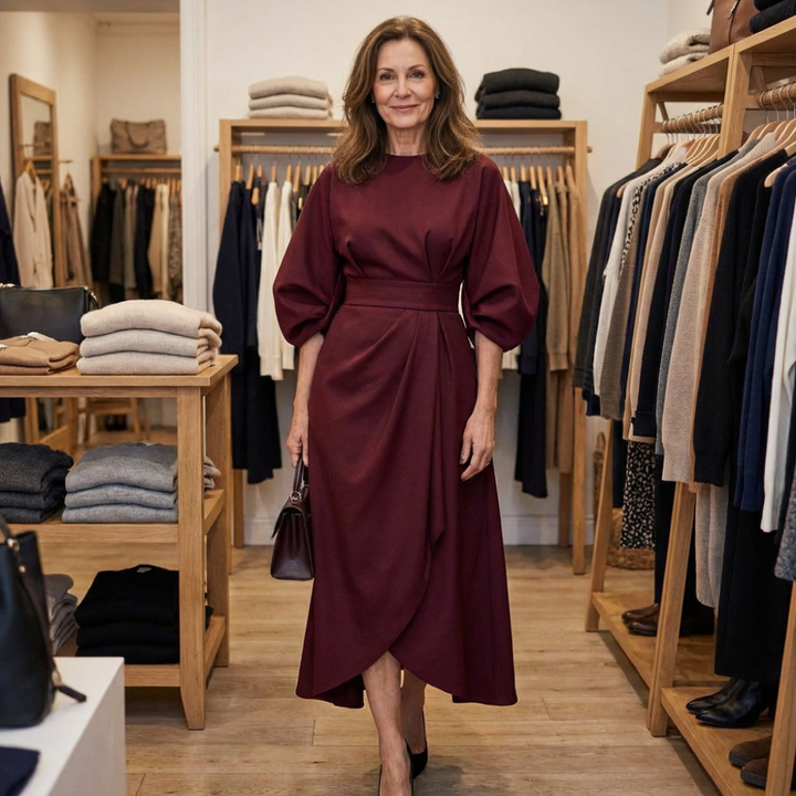 Satin Feel Batwing Sleeve Maxi Dress - View 3.0 | Avenly London