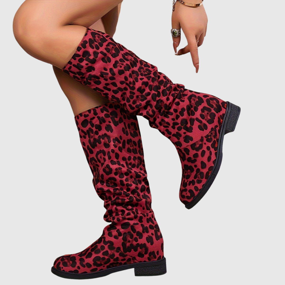 Leopard Mid-Calf Boots - View 16.0 | Avenly London