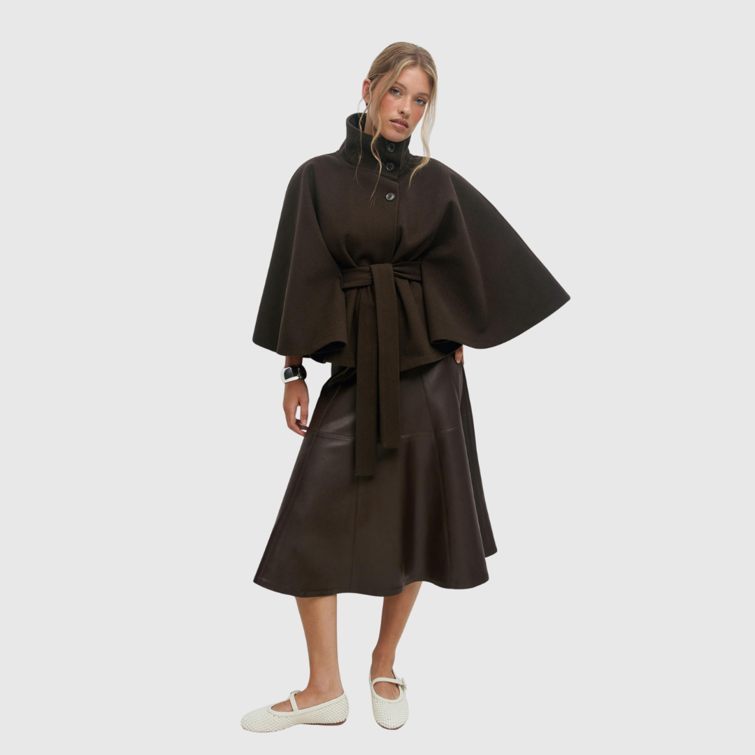 Belted Cape Jacket - View 5.0 | Avenly London