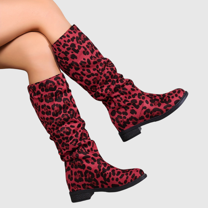 Leopard Mid-Calf Boots - View 15.0 | Avenly London