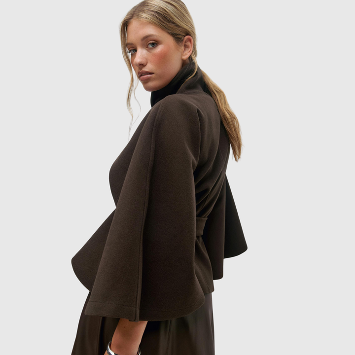Belted Cape Jacket - View 6.0 | Avenly London