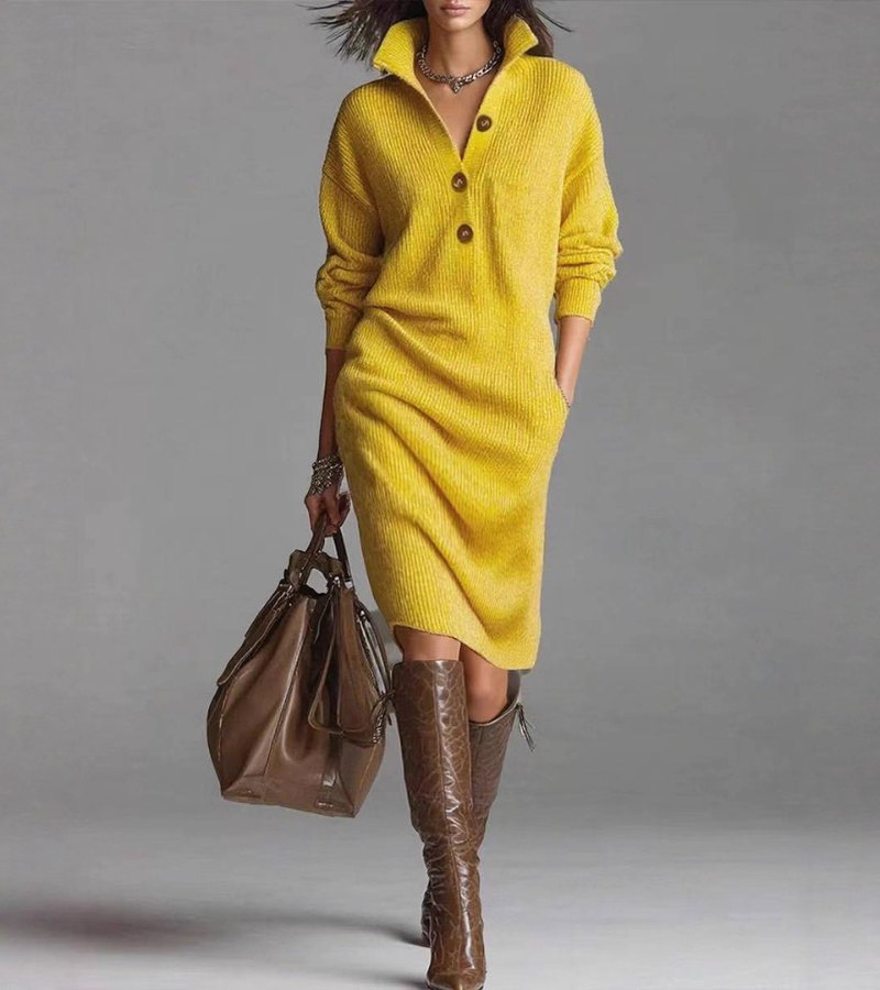 Warm Knit Dress, Elegant and Comfortable - View 8.0 | Avenly London