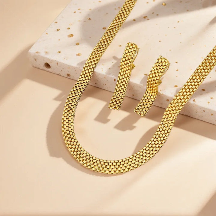 Refined Long Necklace, Bracelet & Earrings Set - View 8.0 | Avenly London