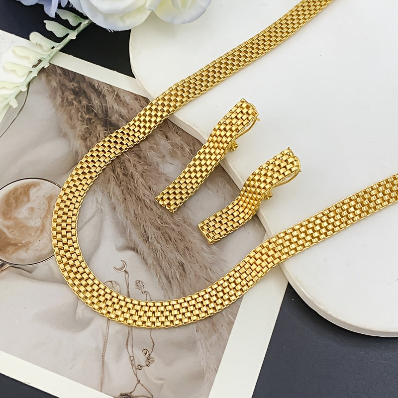 Refined Long Necklace, Bracelet & Earrings Set - View 10.0 | Avenly London