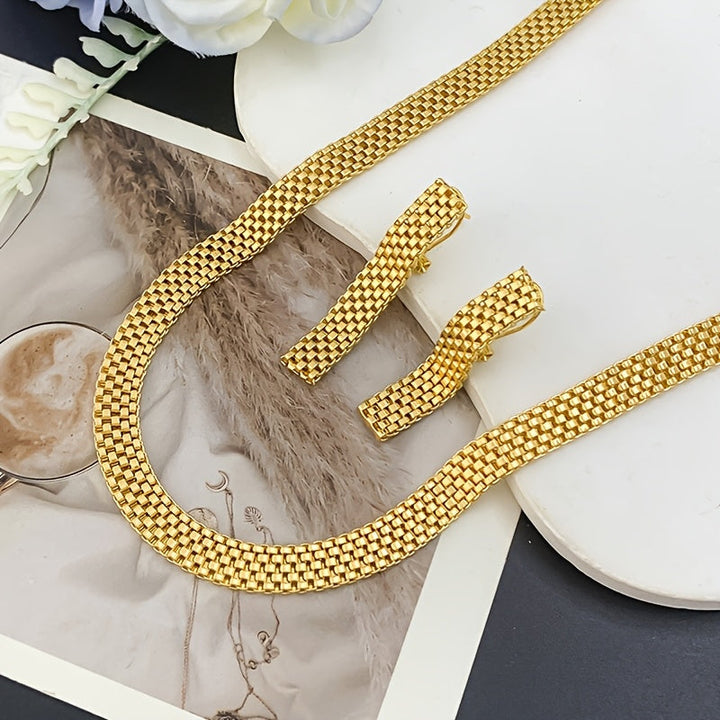 Refined Long Necklace, Bracelet & Earrings Set - View 10.0 | Avenly London