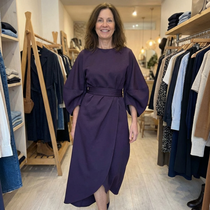 Satin Feel Batwing Sleeve Maxi Dress - View 5.0 | Avenly London