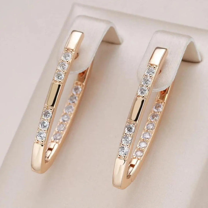 Zirconia Luxe Gold Earrings