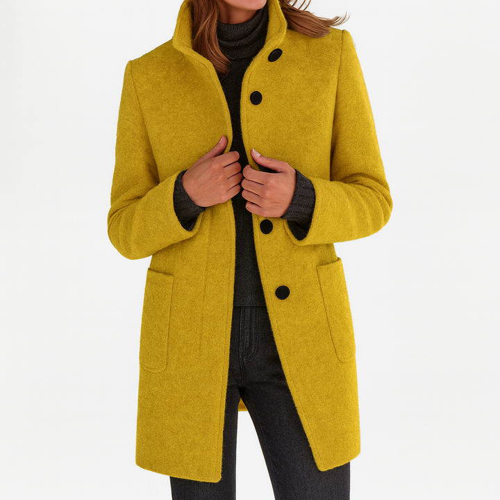 Marlow Grace | High Collar Wool Blend Jacket