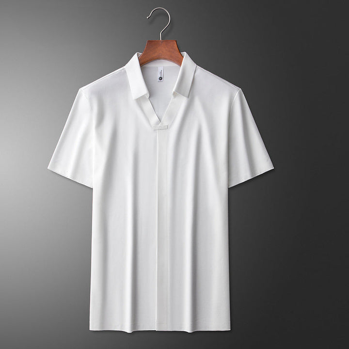 Kael Cotton Silk Polo Shirt
