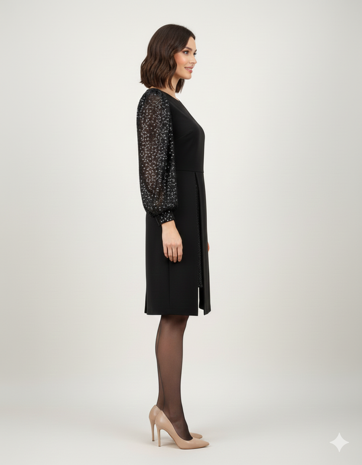 Avora Lyon | Elegant Dress with Balloon Sleeves