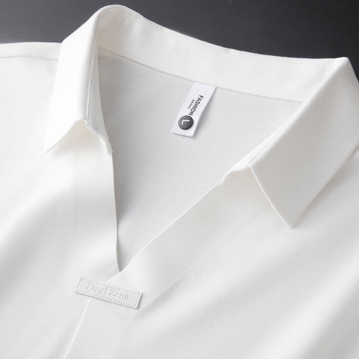Kael Cotton Silk Polo Shirt