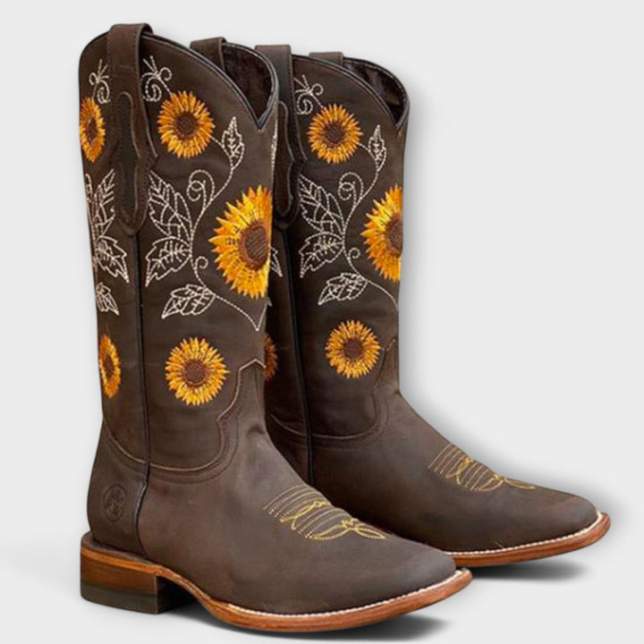 Western Suede Cowboy Boots - View 3.0 | Avenly London