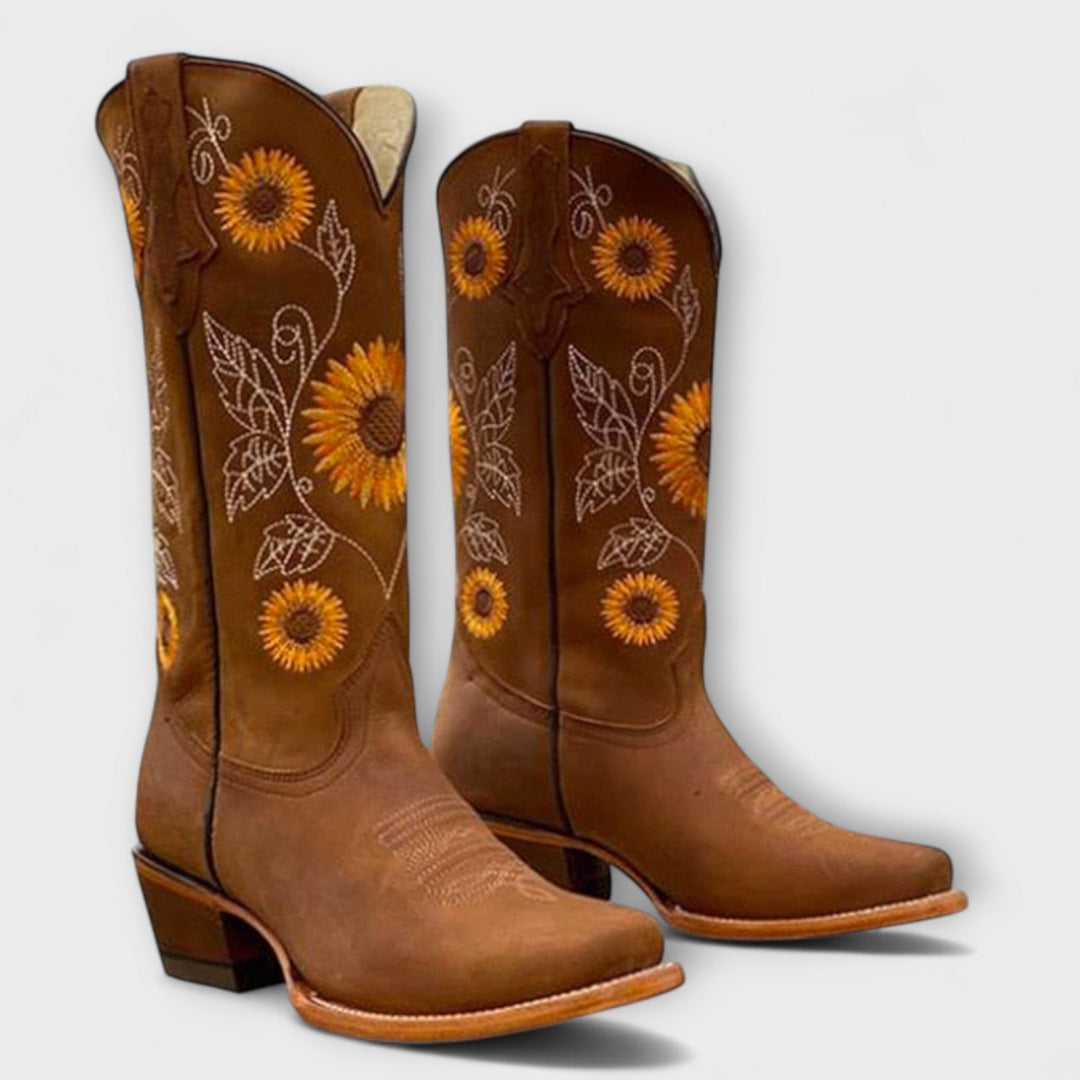 Western Suede Cowboy Boots - View 2.0 | Avenly London