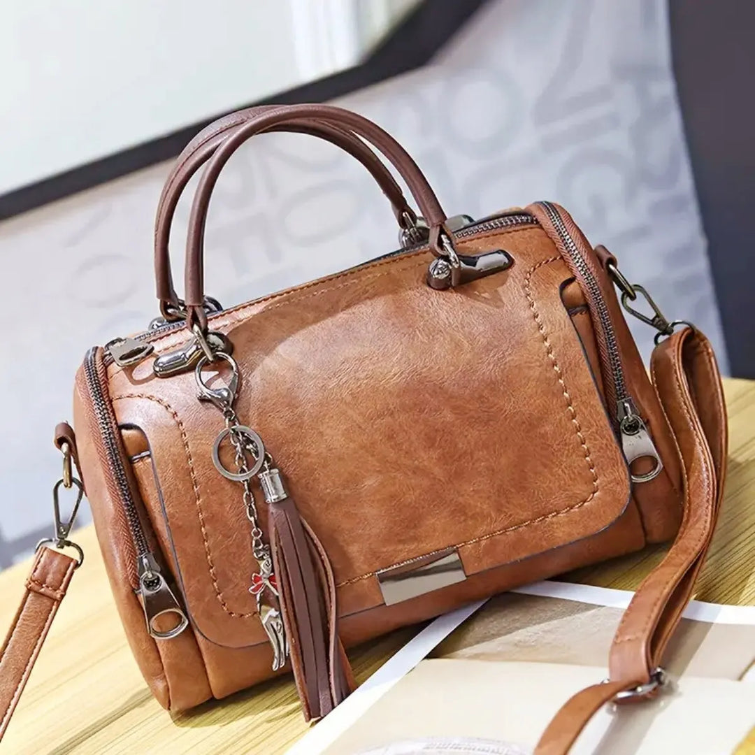 Leather Shoulder Bag - View 1.0 | Avenly London