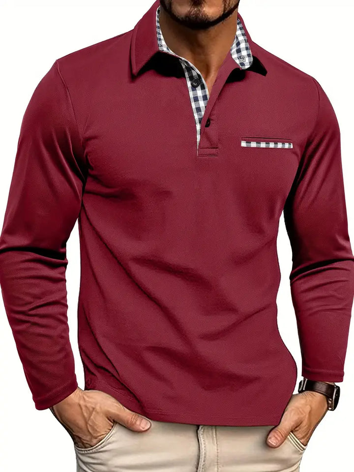 Luke | Tailored Long Sleeve Polo