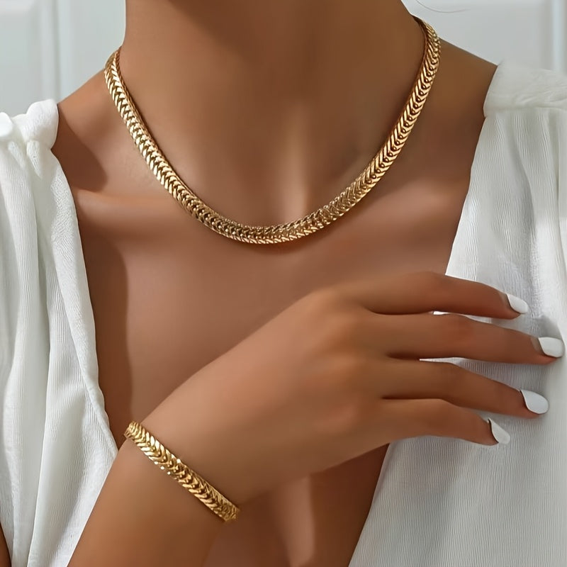 Luxury Fish Tail Necklace & Bracelet Set - View 2.0 | Avenly London