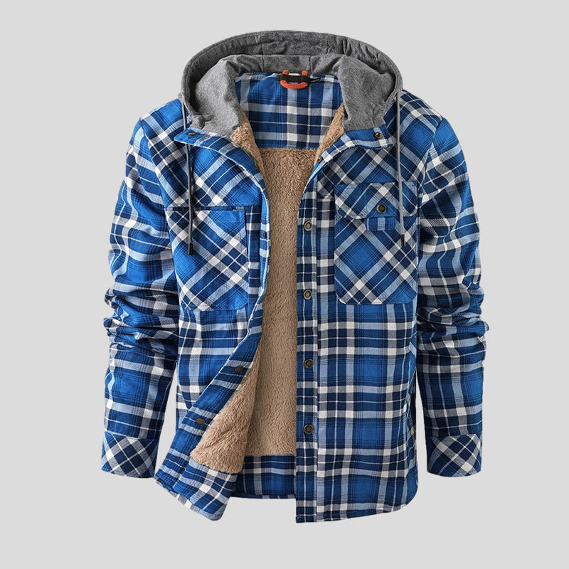 Michael | Checked sherpa jacket