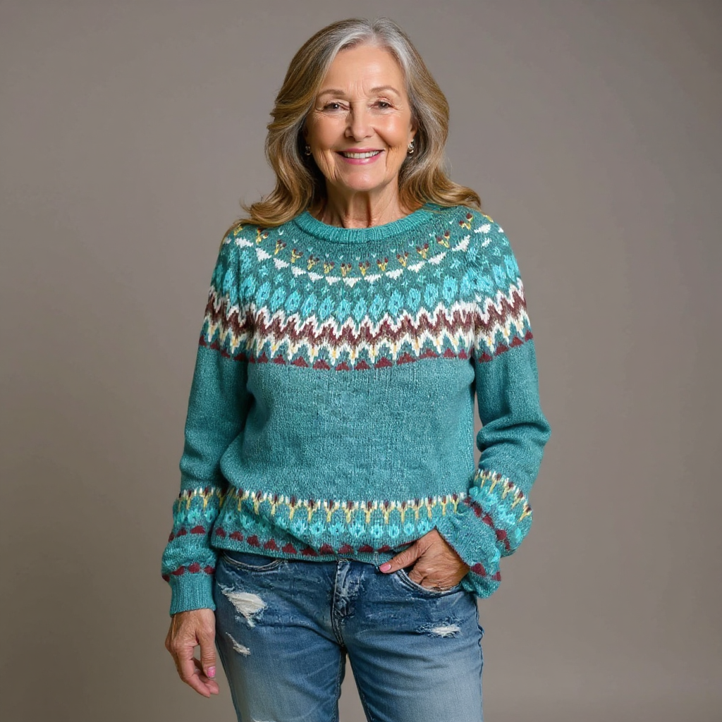 ELWYNDA – Patterned Knit Jumper