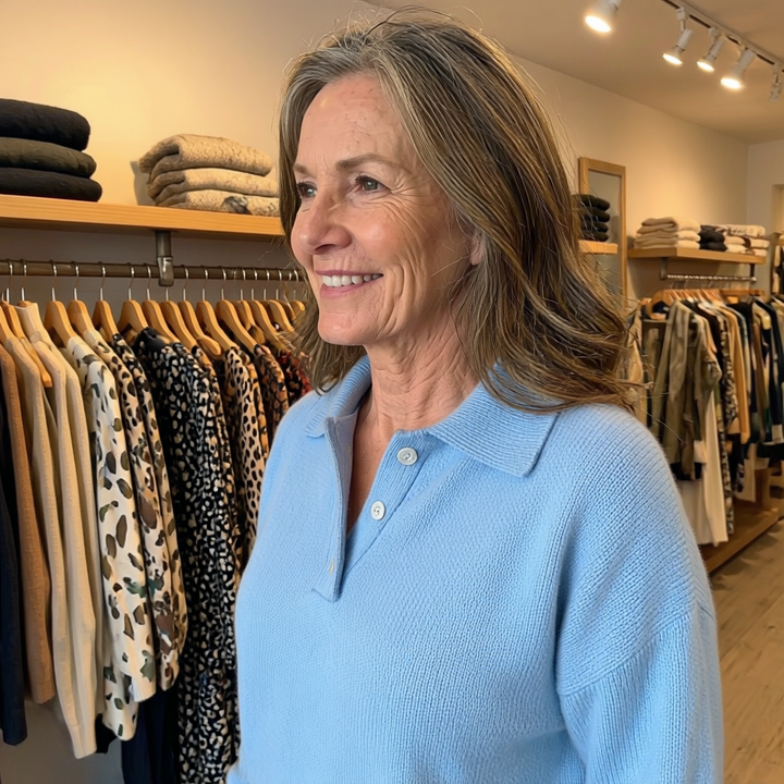 Soft Knit Sweater with Collar - View 6.0 | Avenly London