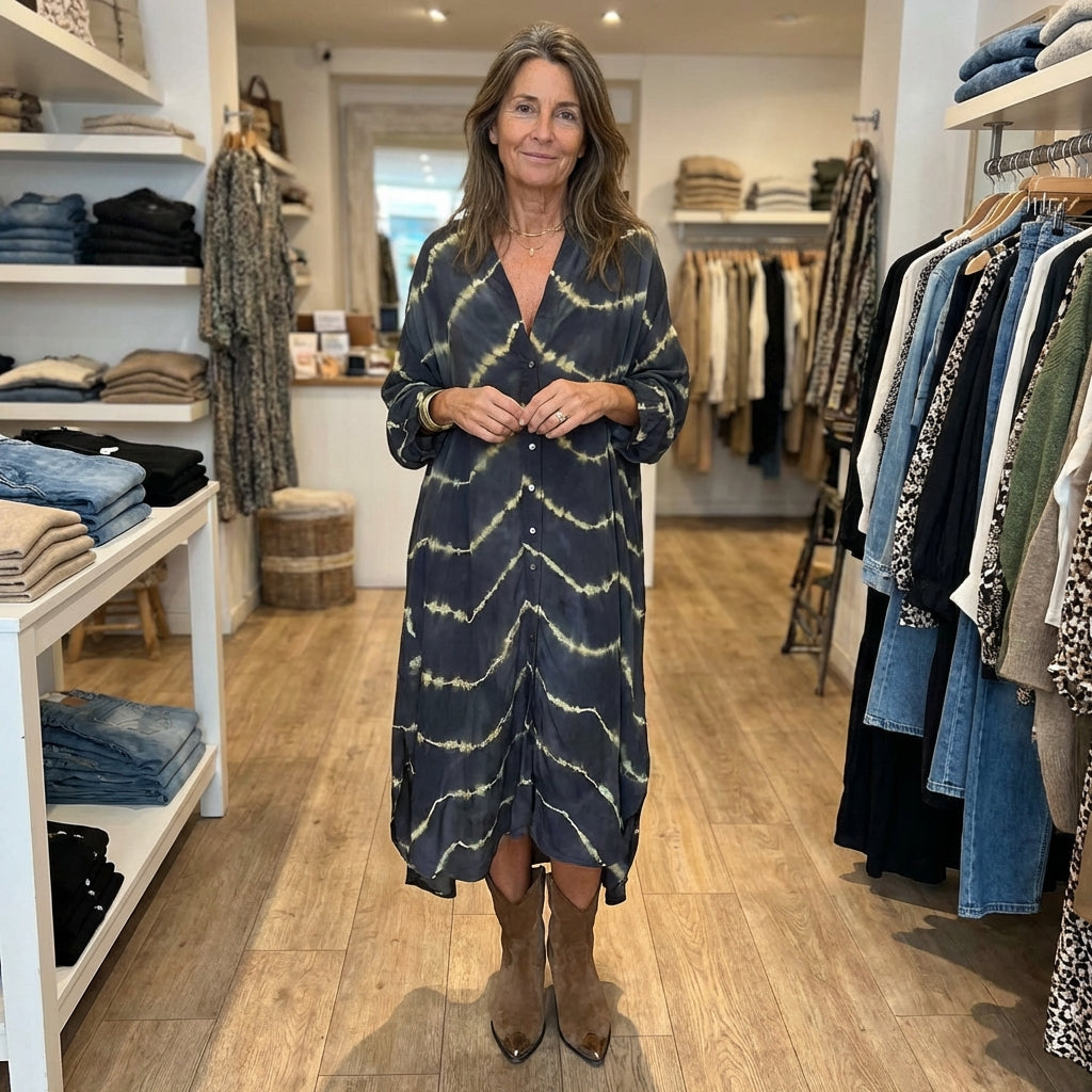 Elegant Boho Striped Maxi Dress - View 1.0 | Avenly London