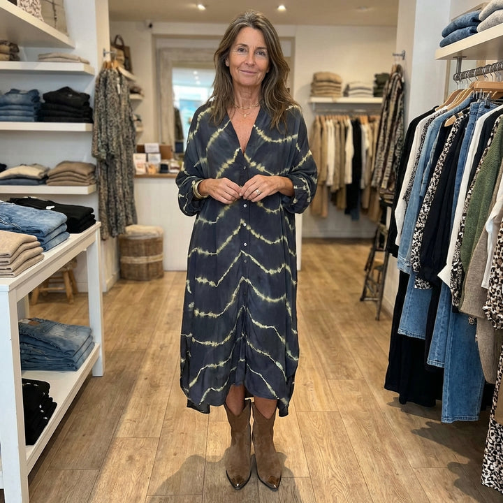 Elegant Boho Striped Maxi Dress - View 1.0 | Avenly London