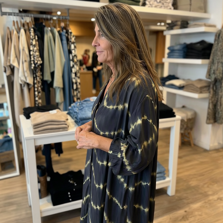 Elegant Boho Striped Maxi Dress - View 5.0 | Avenly London