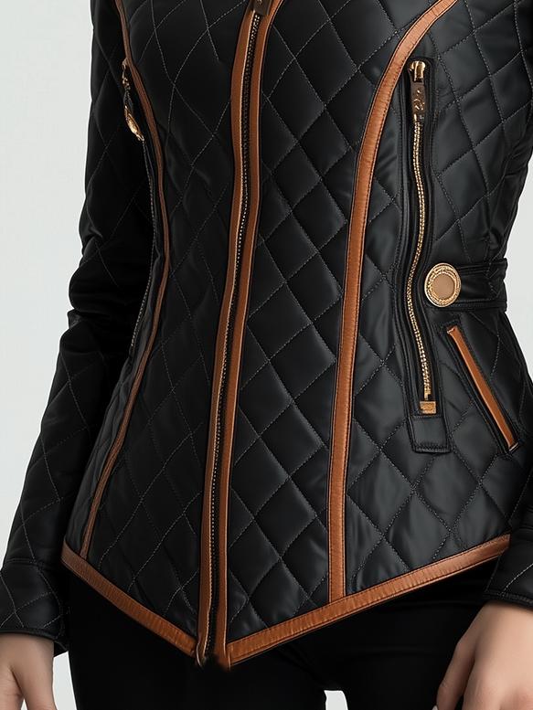 Diamond-quilted Padded Jacket - View 7.0 | Avenly London