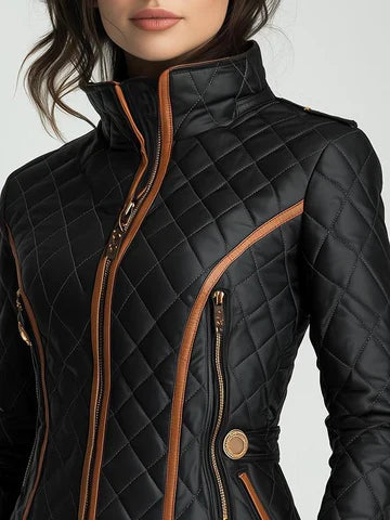 Diamond-quilted Padded Jacket - View 6.0 | Avenly London